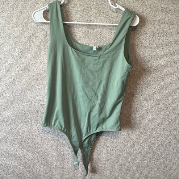 Blue Rain Tops - Blue Rain Sage Green Bodysuit